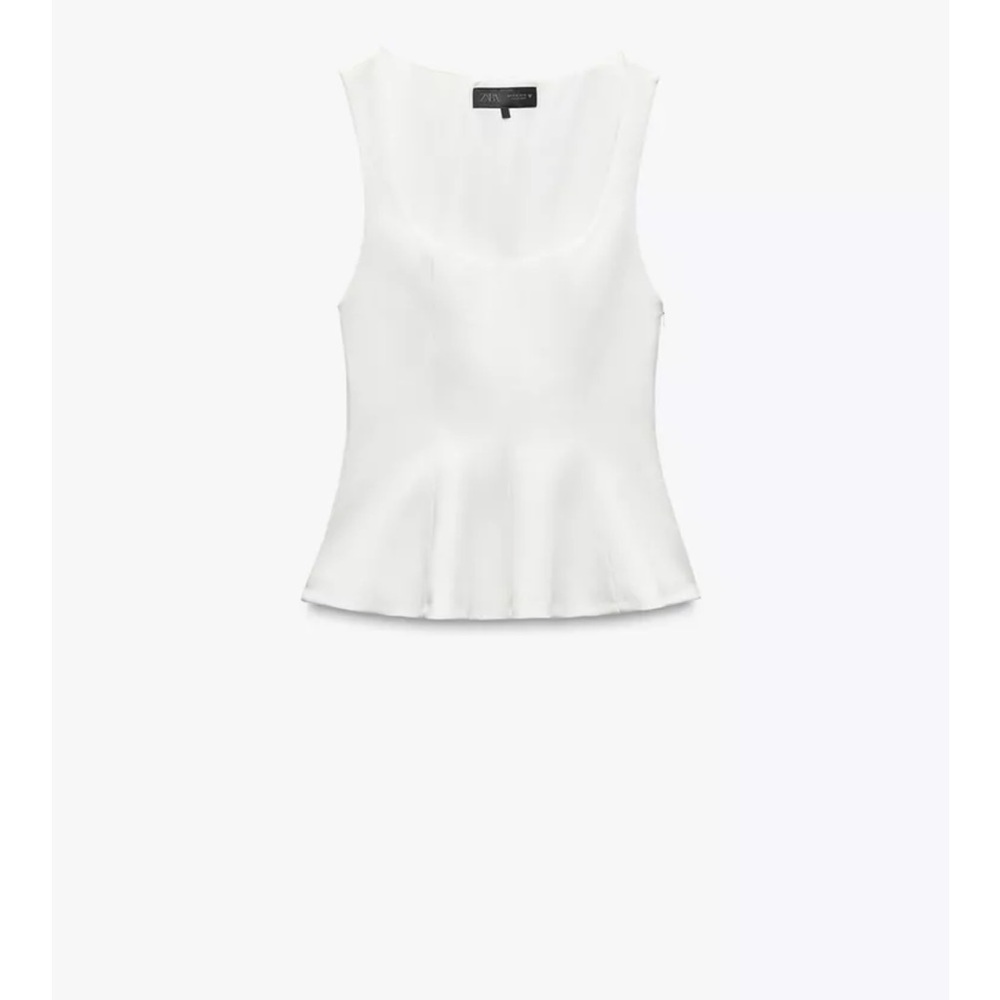 Zara Elegant White Tank Top